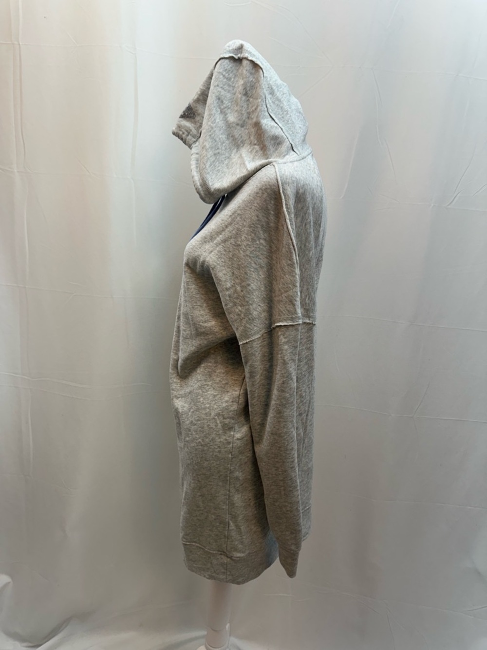 Fabletics Gray Long Sleeve Hoodie Dress with Blue Drawstrings XS - Picture 2 of 3